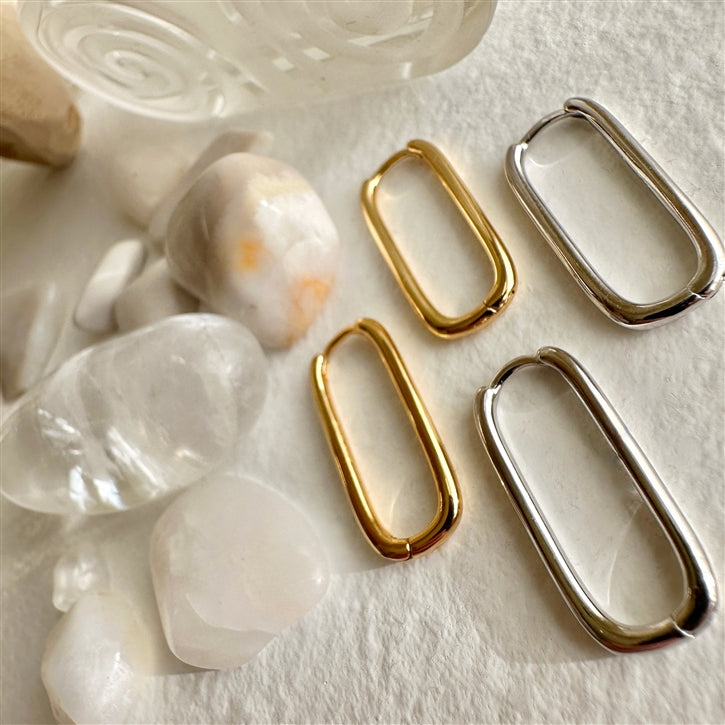 Everyday Paperclip Style Hoop Earrings – Kulta Boutique