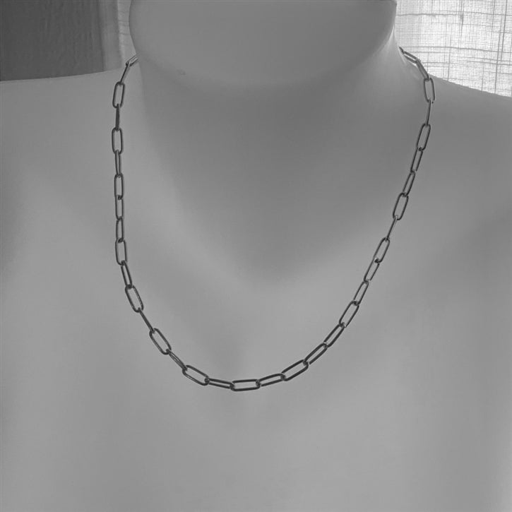 Classic Paperclip Chain Necklace in Gold