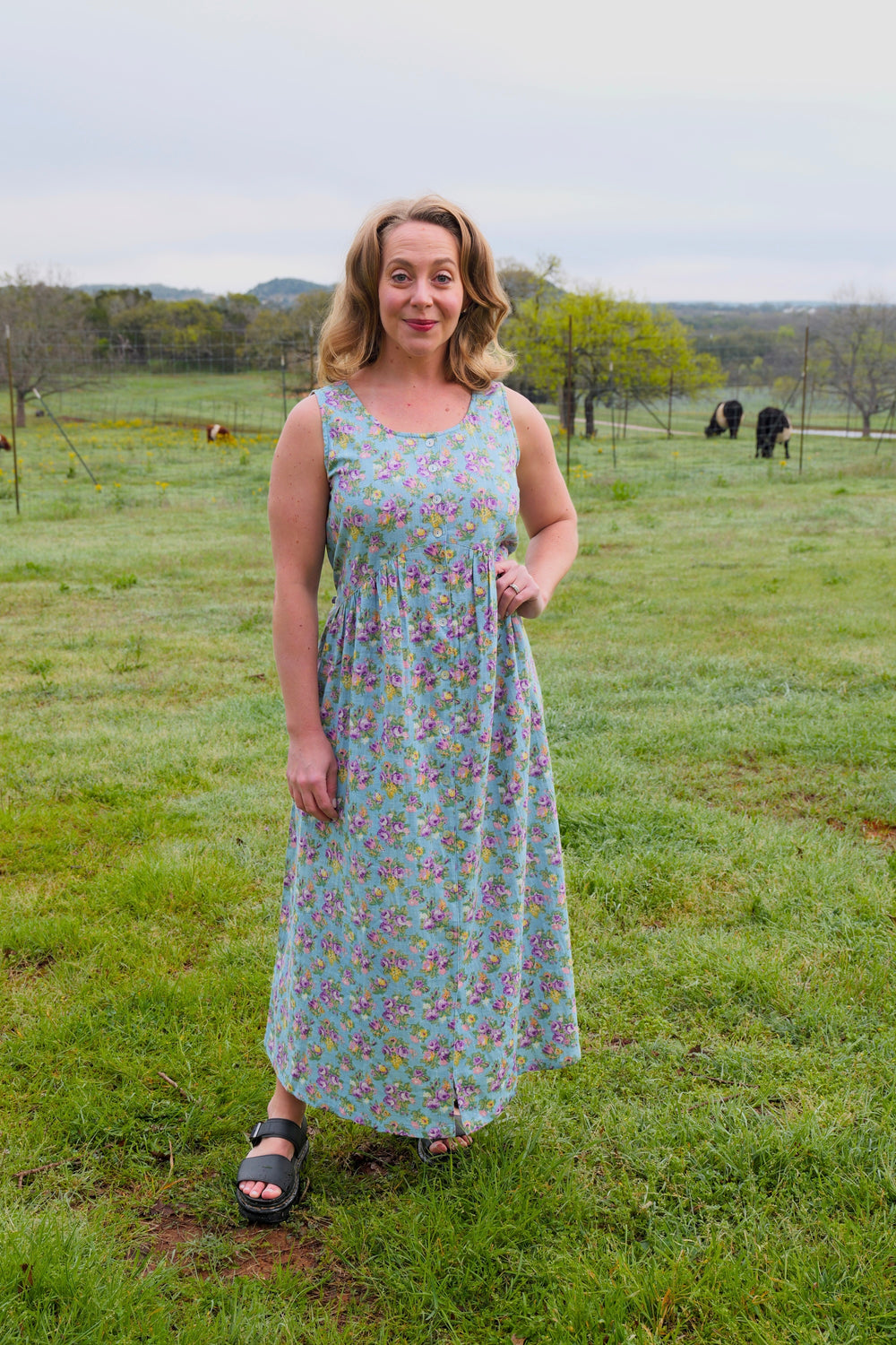 Elizabeth's Garden Pinafore Dress
