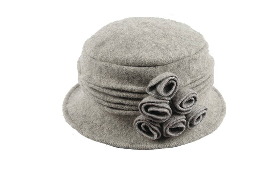 Boiled Wool Ribbed Cloche 7553 Hat Winter