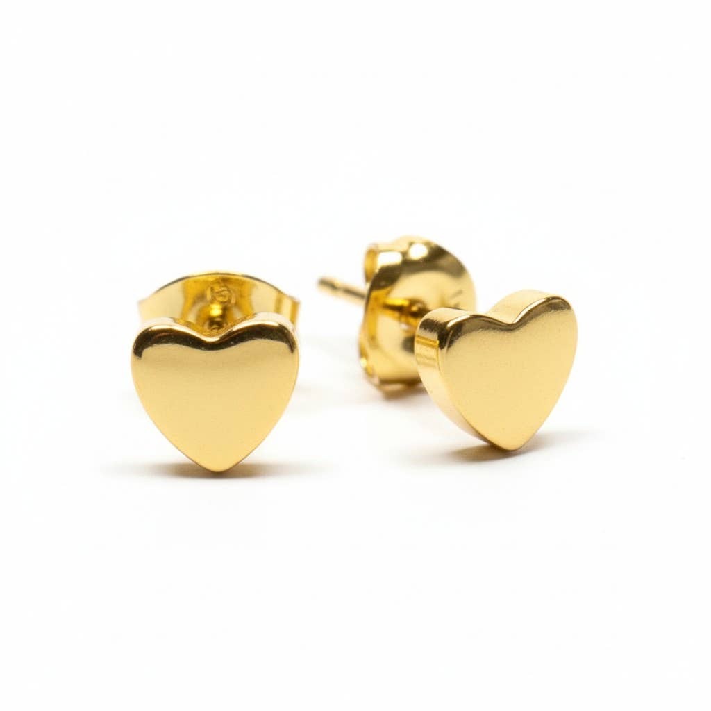 Heart Stud - Gold Plate