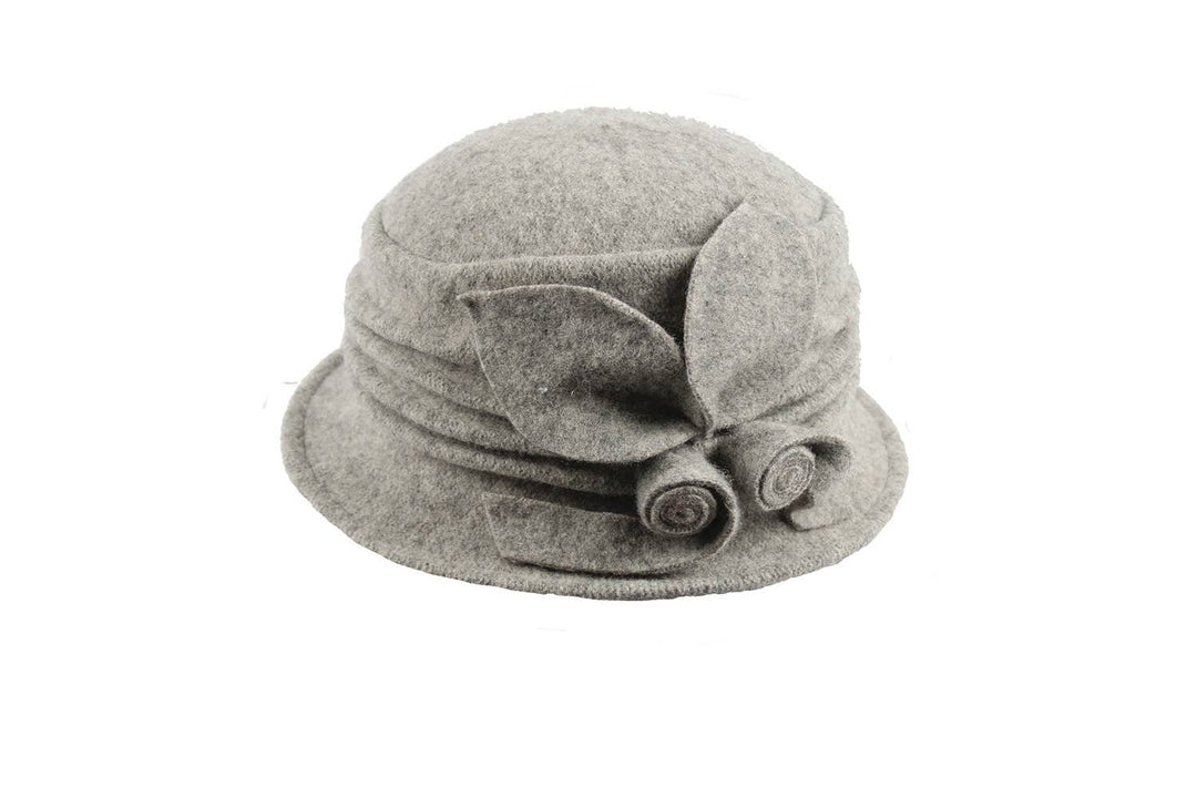 Boiled Wool Ribbed Cloche 7549 Hat Winter