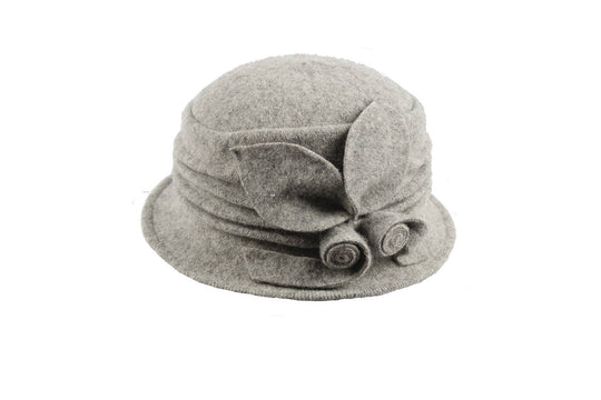 Boiled Wool Ribbed Cloche 7549 Hat Winter
