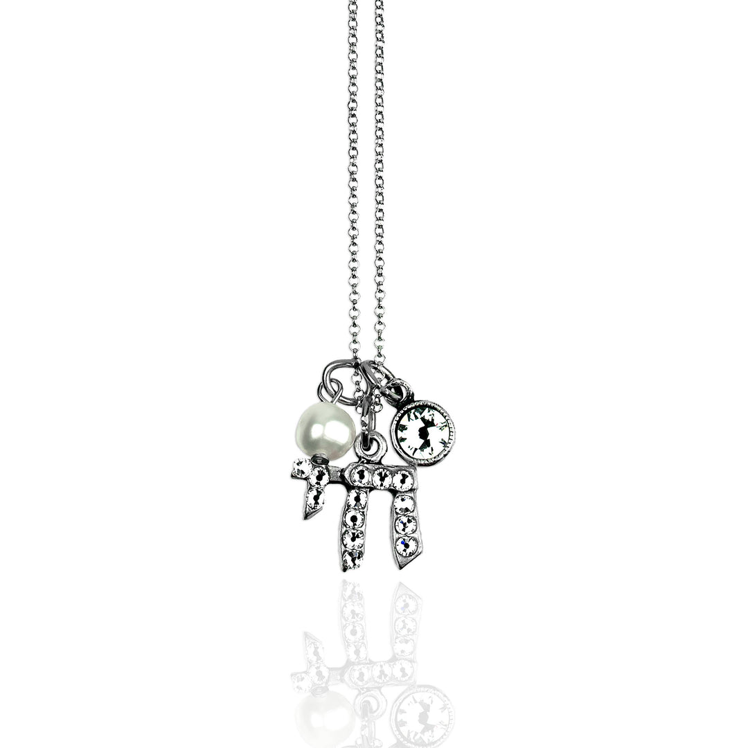 Pazit  Crystal Chai Necklace
