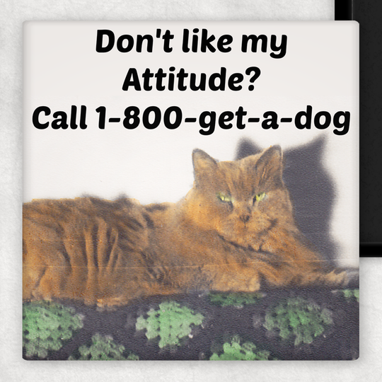 MAGNET. Don't Like My Attitude? Call 1-800-get-a-dog.