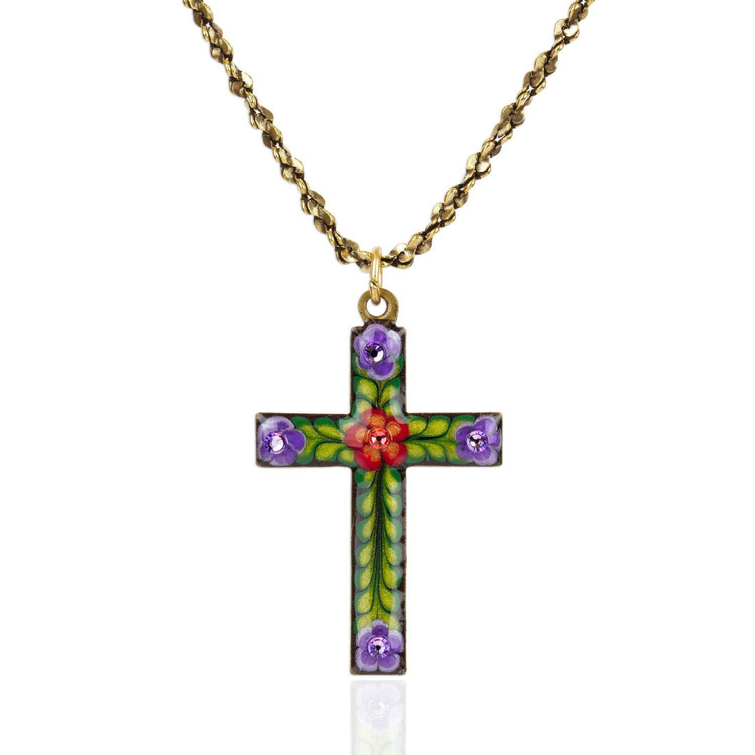 Garden Cross Necklace