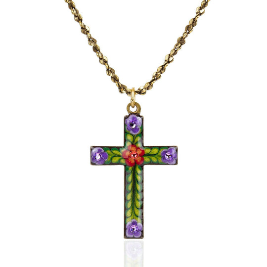Garden Cross Necklace