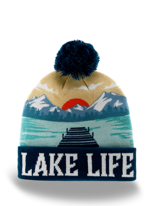 Dusk Dockside Adventure Pom-Pom Beanie