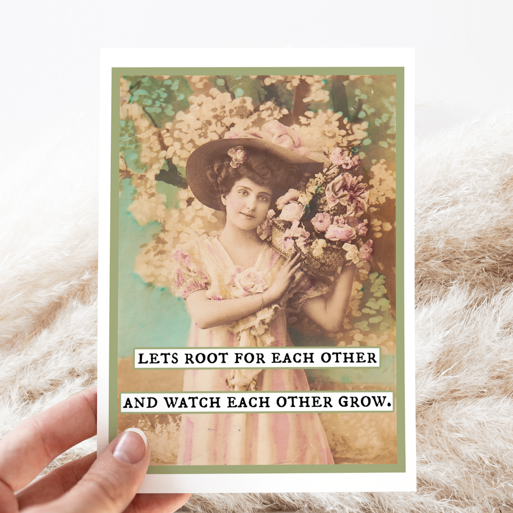Greeting Card. Let's Root For Each Other And Watch...
