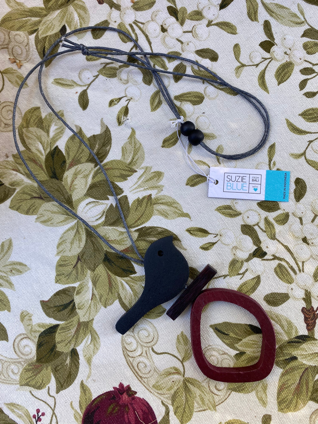 Bird On Hoop Necklace