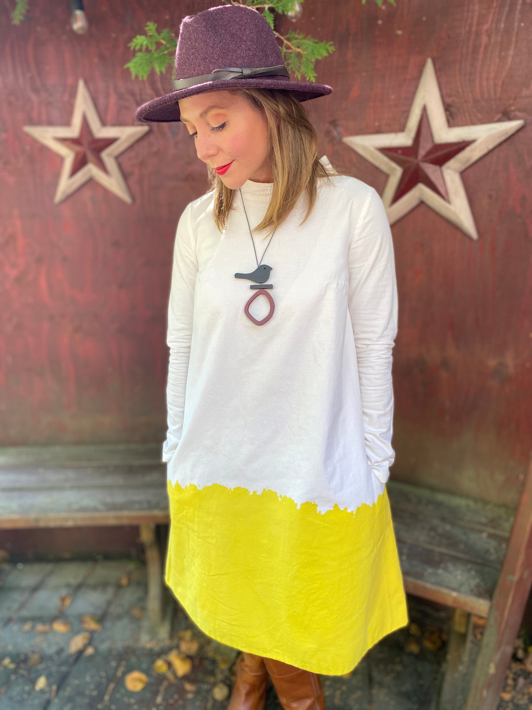 Bird On Hoop Necklace