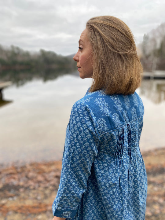 Indigo Posy Tunic