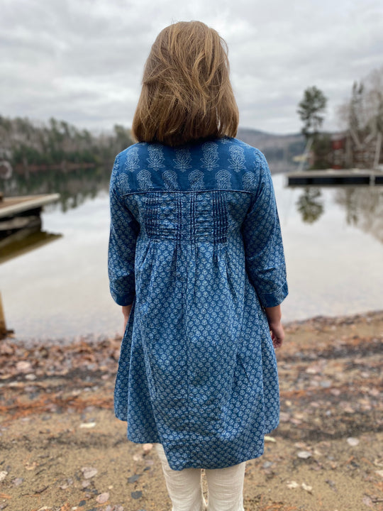 Indigo Posy Tunic