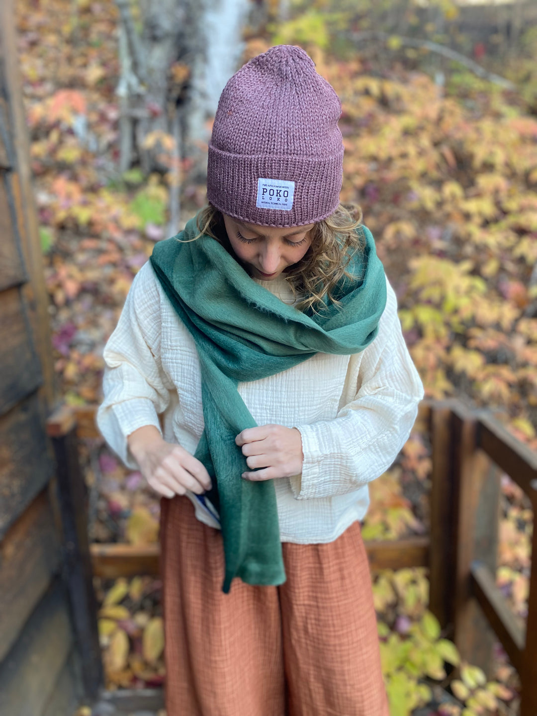 Alpaca Seamless Scarf - Hunter