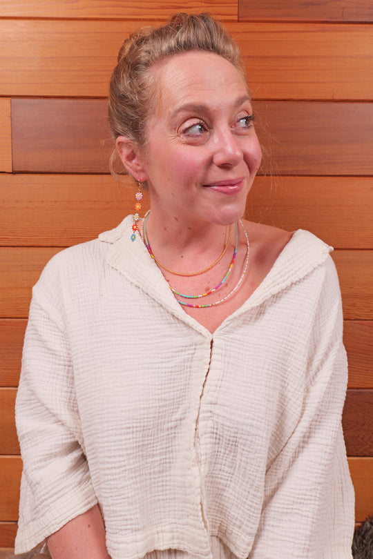 Triple Strand Multi Colour Necklace