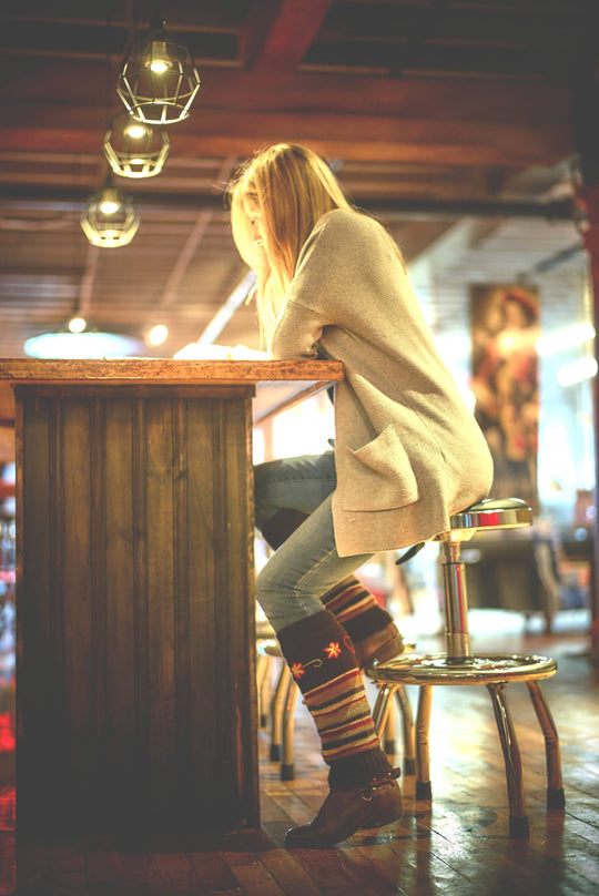 Savannah - women's wool knit legwarmers