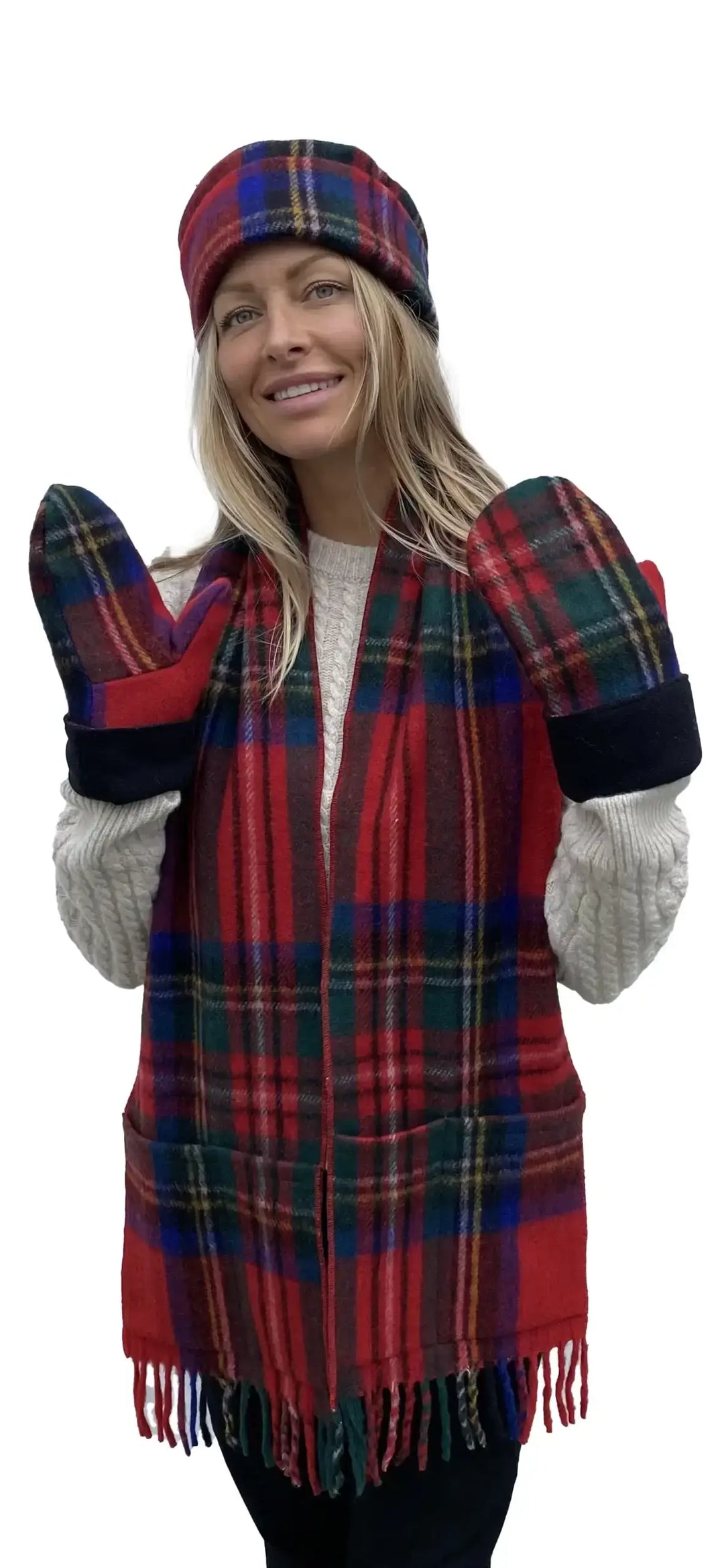 Woolen Pillbox Hat- Royal Stewart