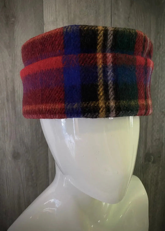 Woolen Pillbox Hat- Royal Stewart