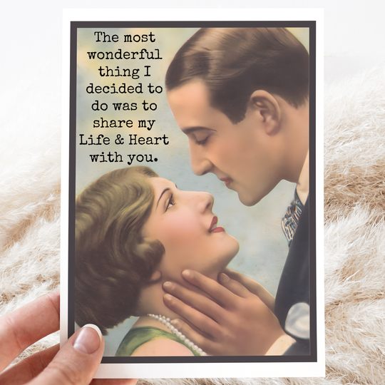 Love Card. Share My Life and Love With You. Valentine's Day.