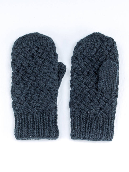 Women's wool hand knit mittens