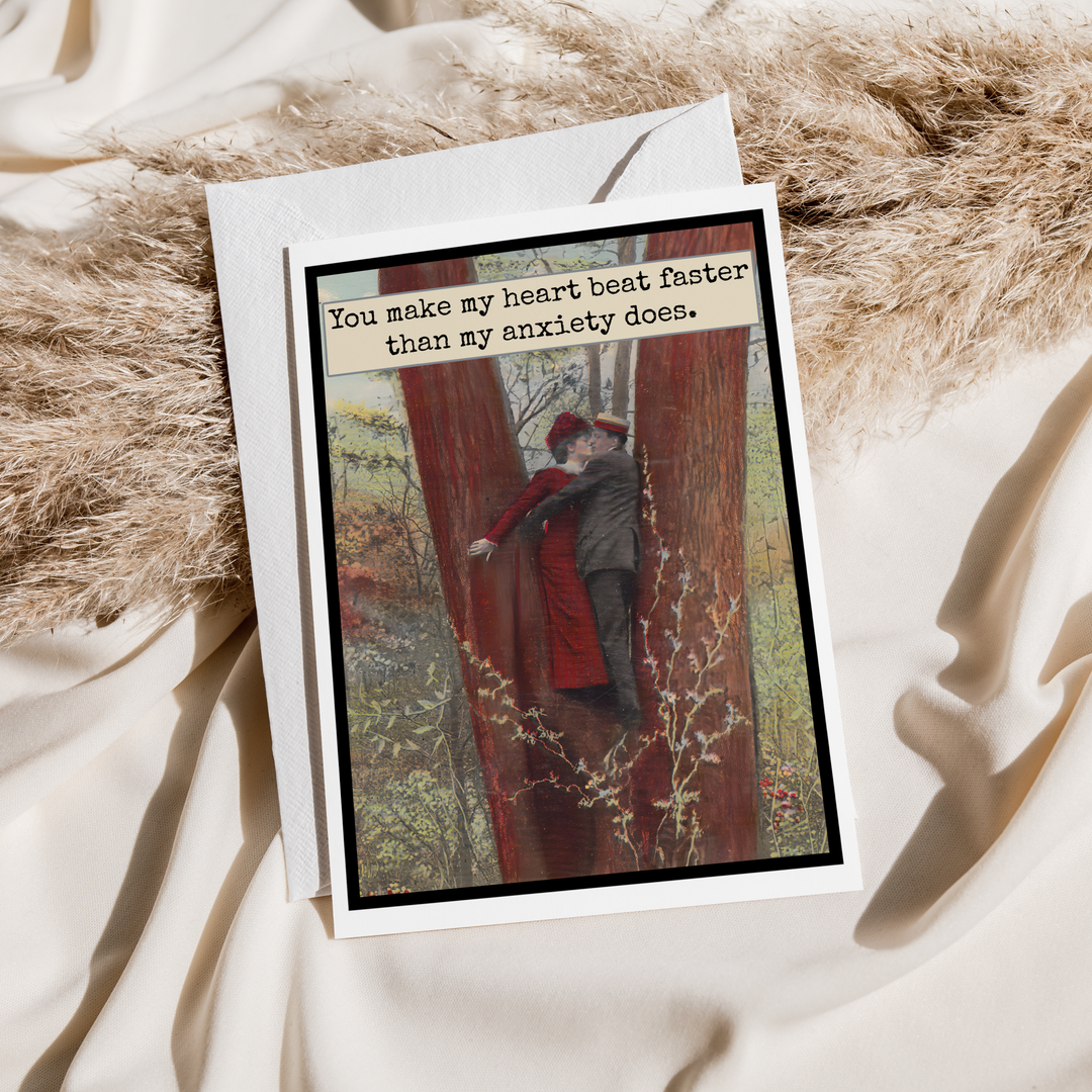 Love Card. You Make My Heart Beat Faster. Valentine's Day.