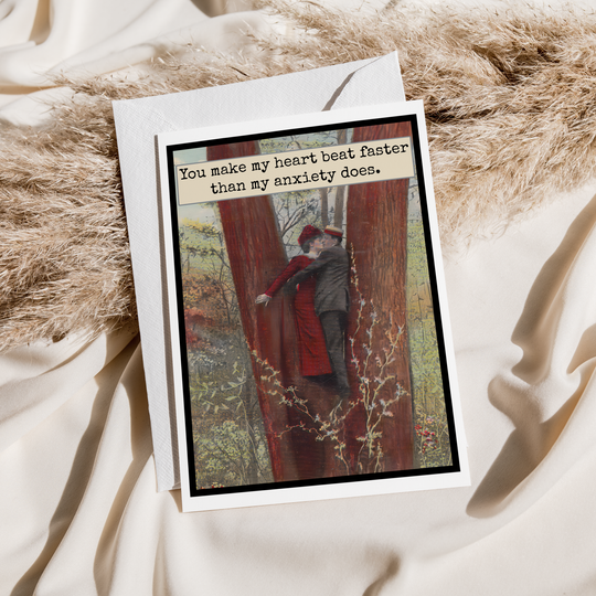 Love Card. You Make My Heart Beat Faster. Valentine's Day.