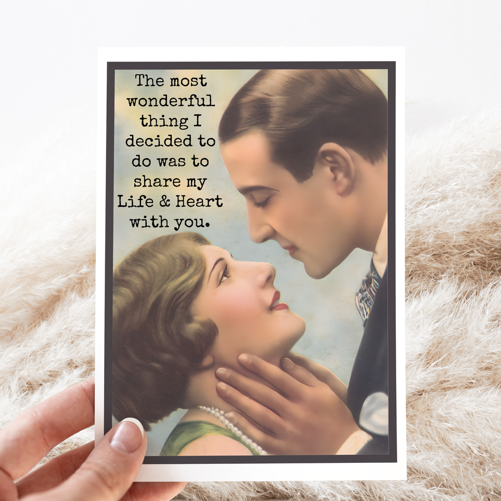 Love Card. Share My Life and Love With You. Valentine's Day.