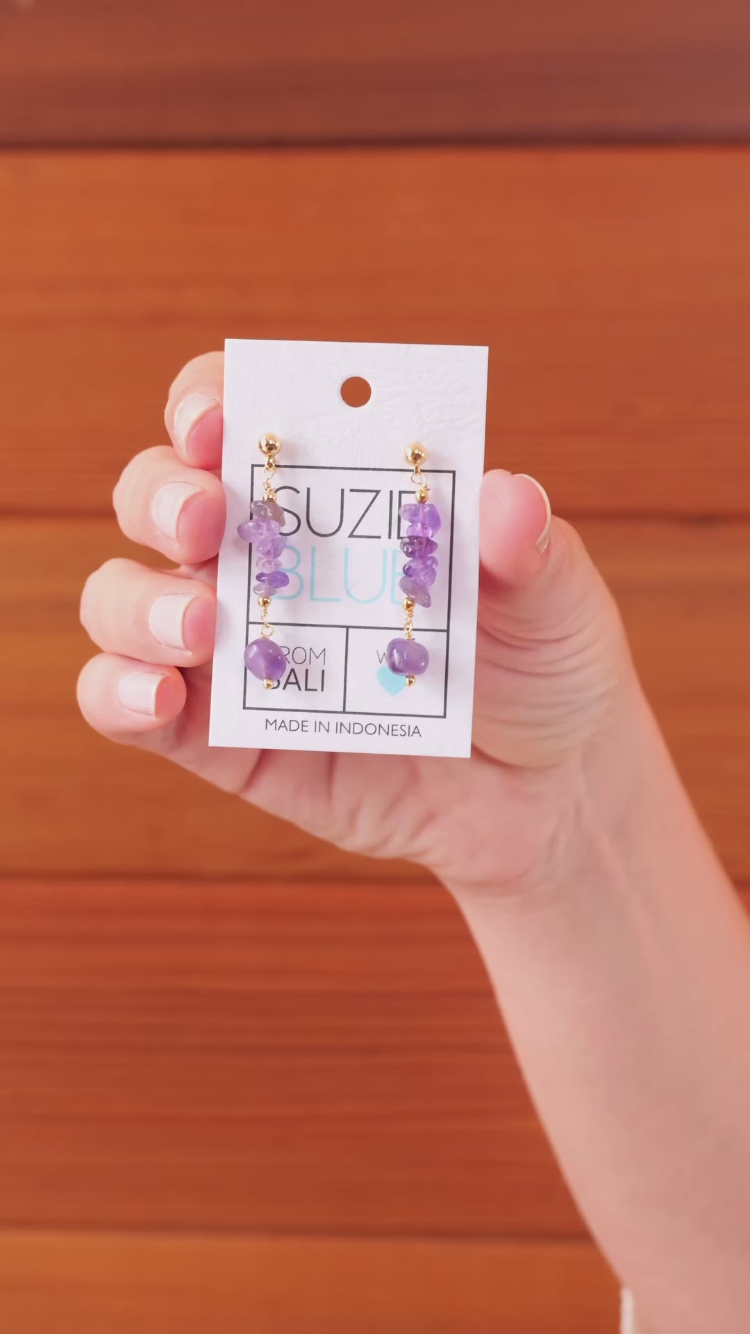 Amethyst Cluster Drop Earrings